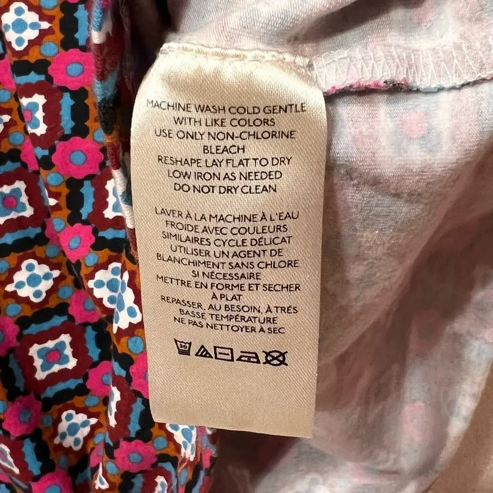 Maeve by Anthropologie Button Shoulder Turtleneck Blouse Top Long Sleeve Shirt - Picture 9 of 10